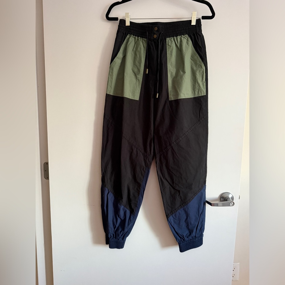 Colorblock Poplin Jogger Pants